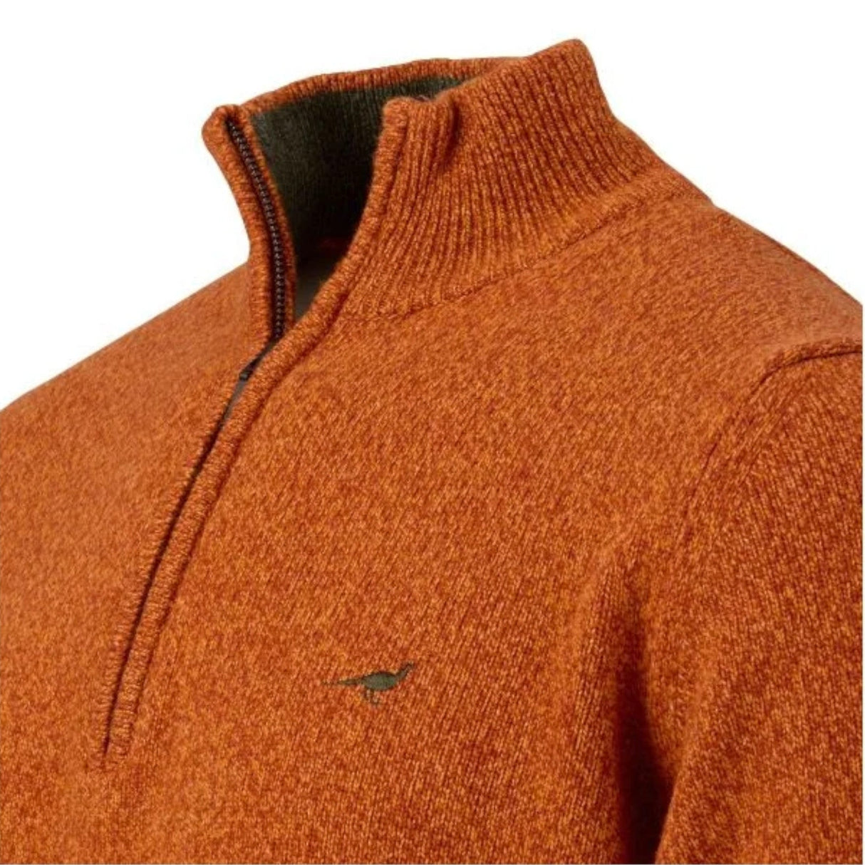 Laksen Brompton Zip Neck Strik - Herre - Terra