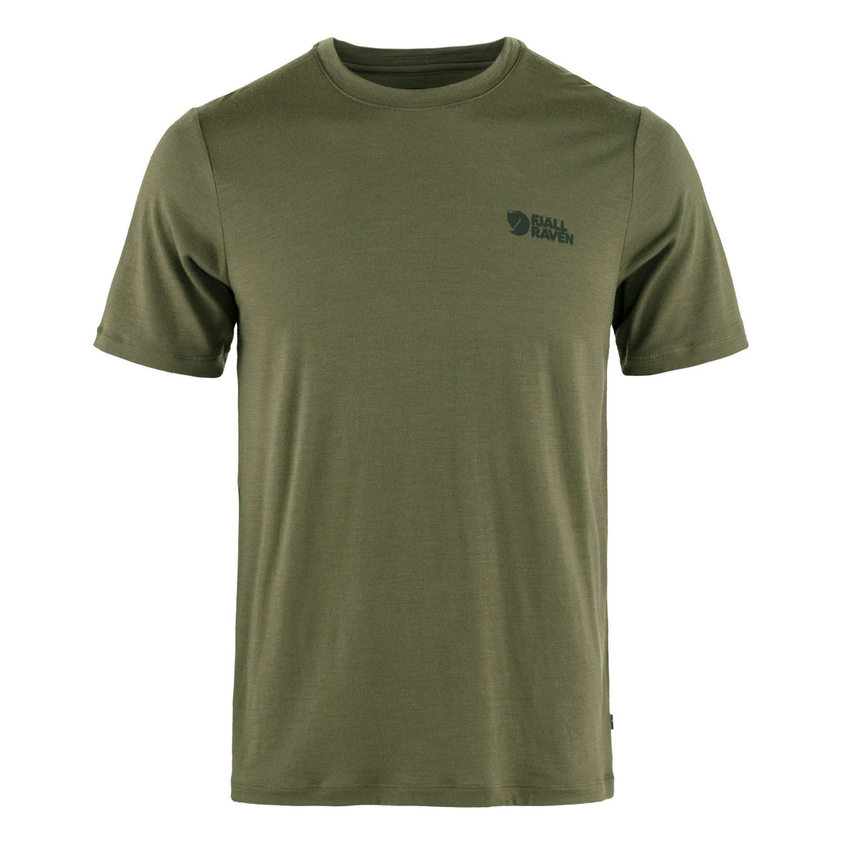 Fjällräven Abisko Wool Logo SS M T-Shirt - Herre - Laurel Green