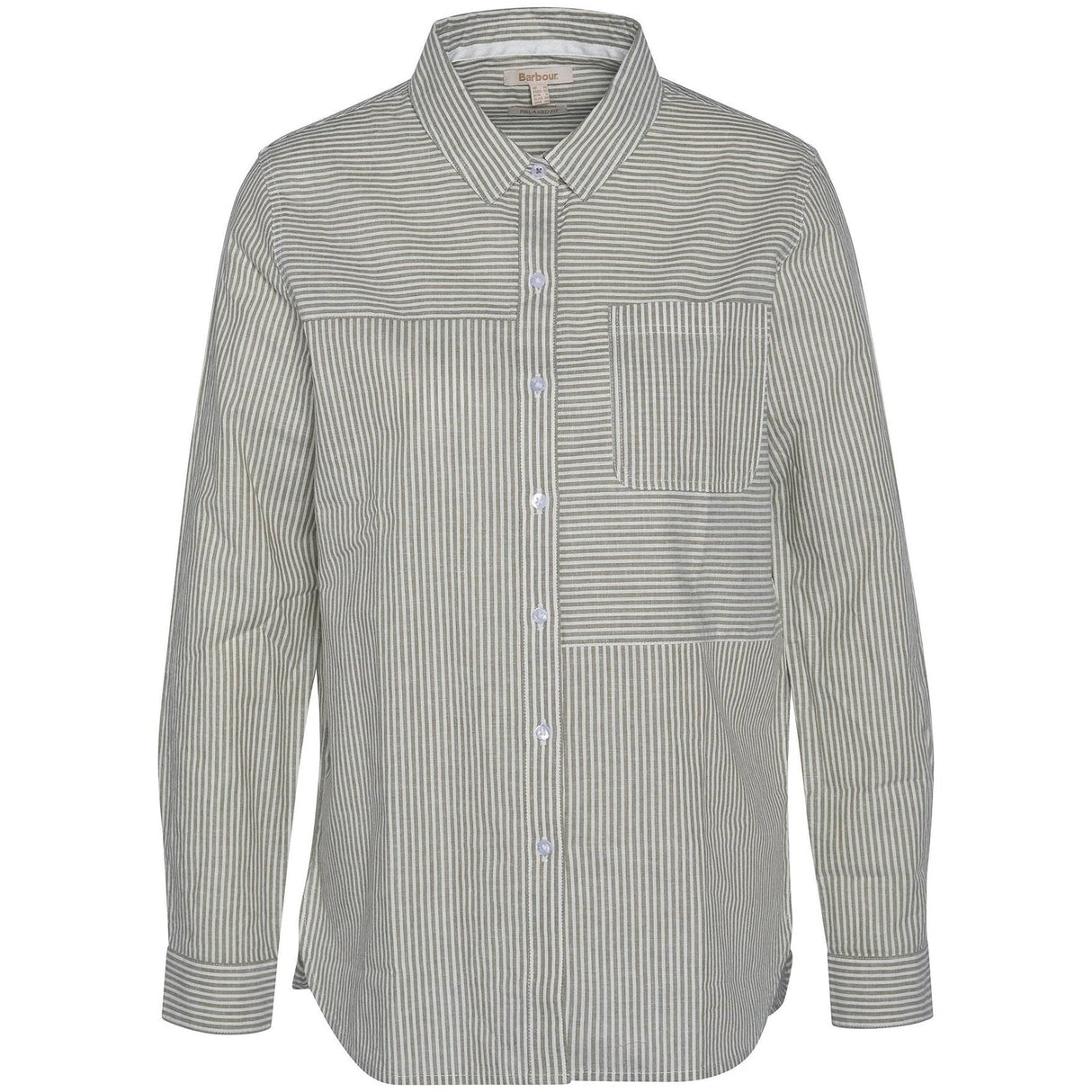 Barbour Beachfront L/S Skjorte - Dame - Dusky Green Stripe