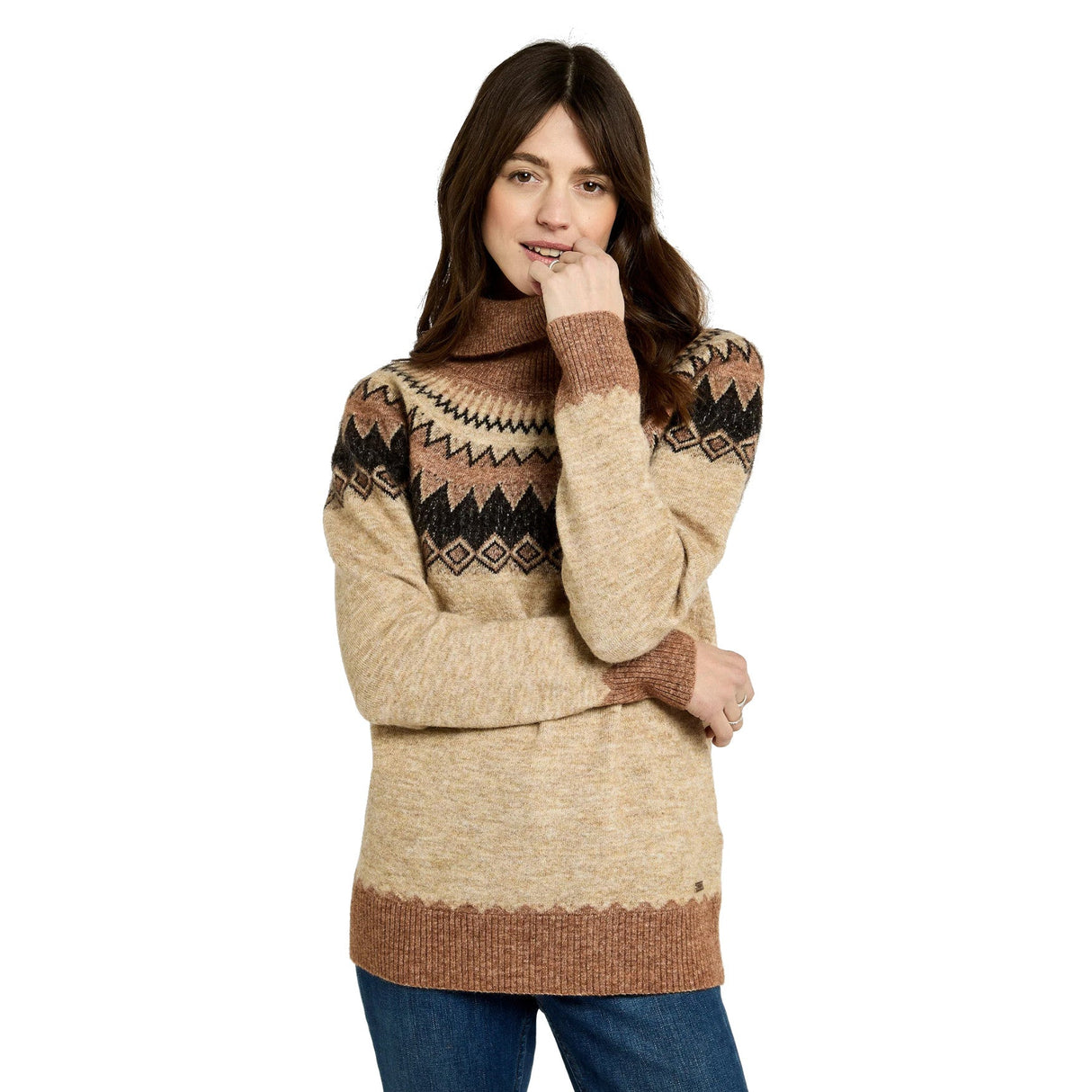 Dubarry Devlin Fair Isle pattern sweater - Dame - Oat Multi