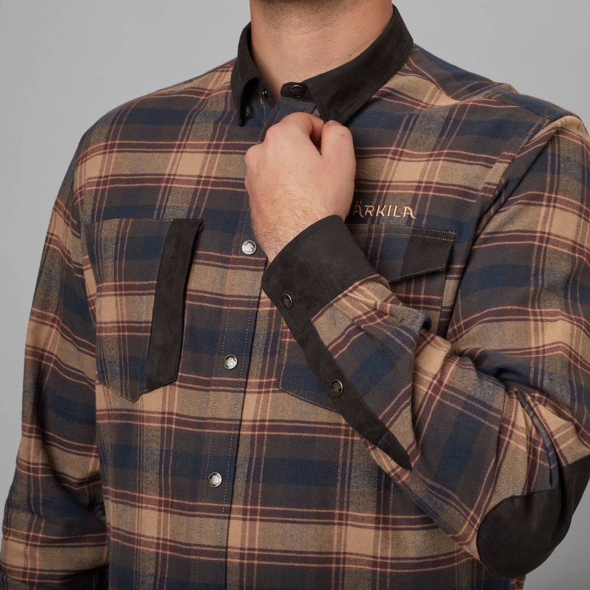 Härkila Aivak L/S skjorte - Herre - Burgundy