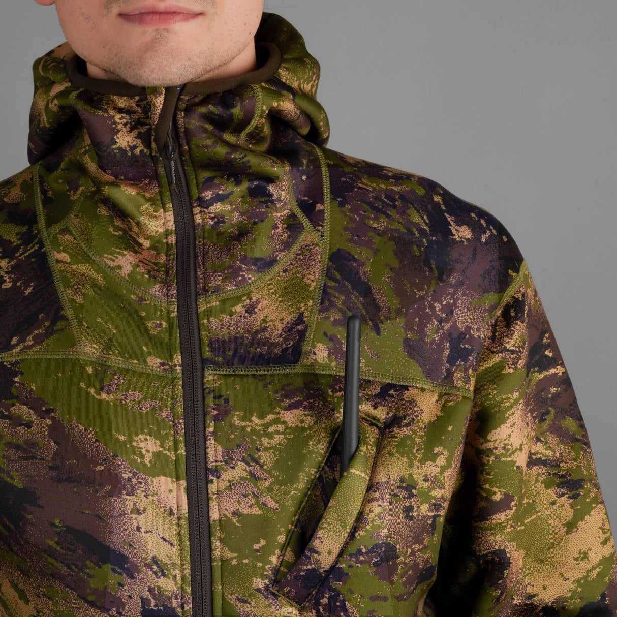 Härkila Deer Stalker camo fleece hoodie - Herre - AXIS MSP®Forest green