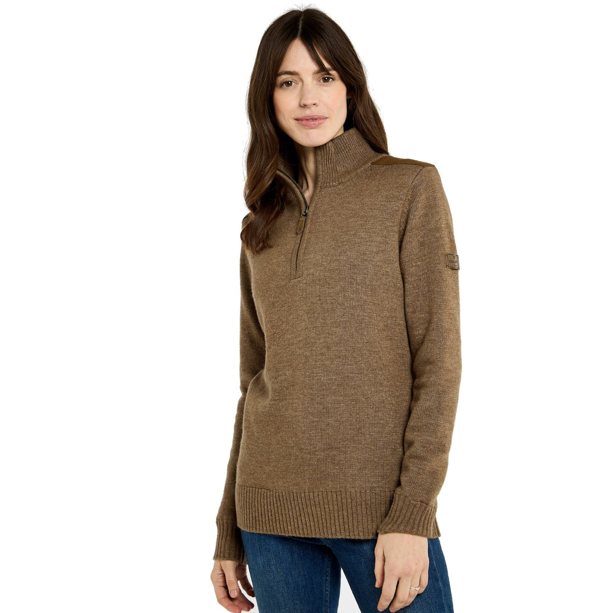 Dubarry Hession Zip-Neck Strik - Dame - Elk