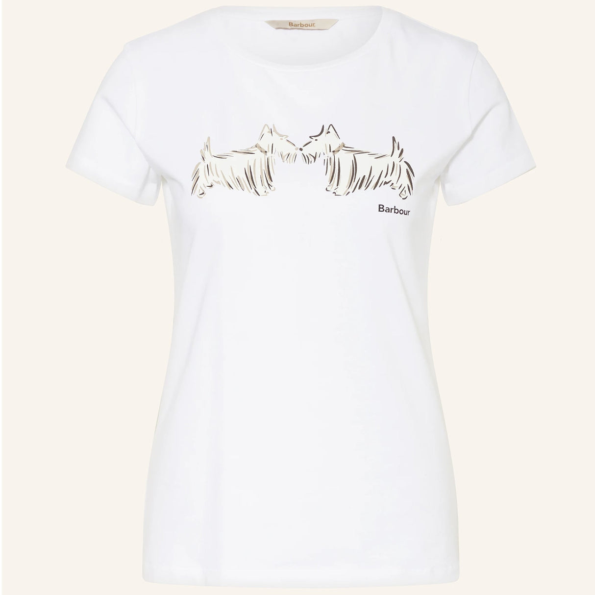 Barbour Highlands T-shirt - Dame - Hvid
