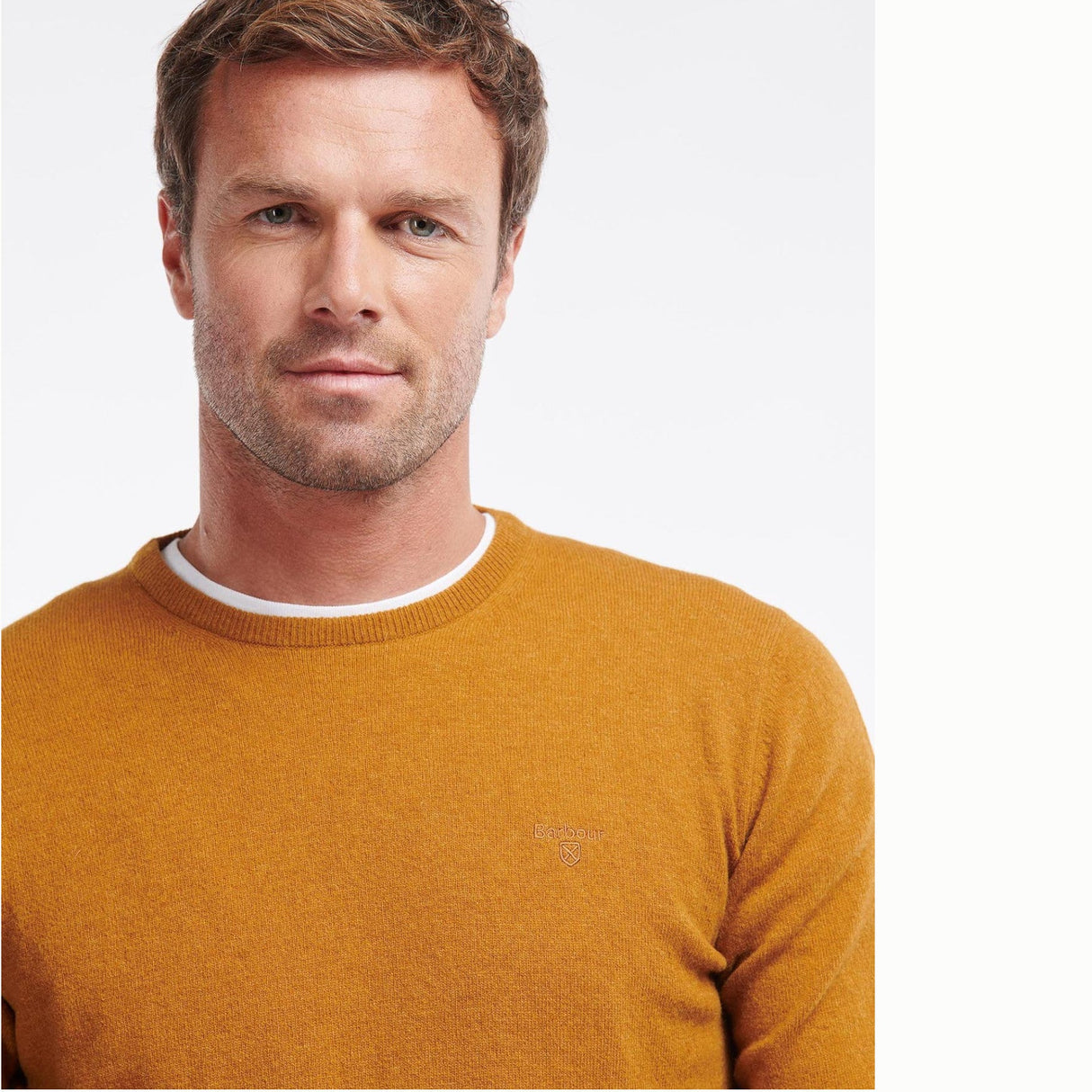 Barbour Essential Lambswool Crew - Herre - Dark Copper