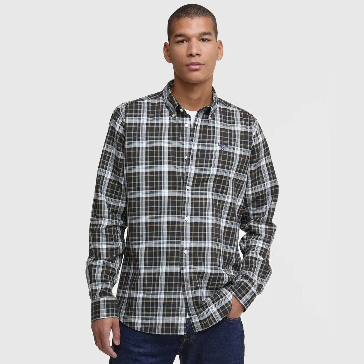 Barbour Mosswood Tailored Checked Skjorte - Herre - Olive
