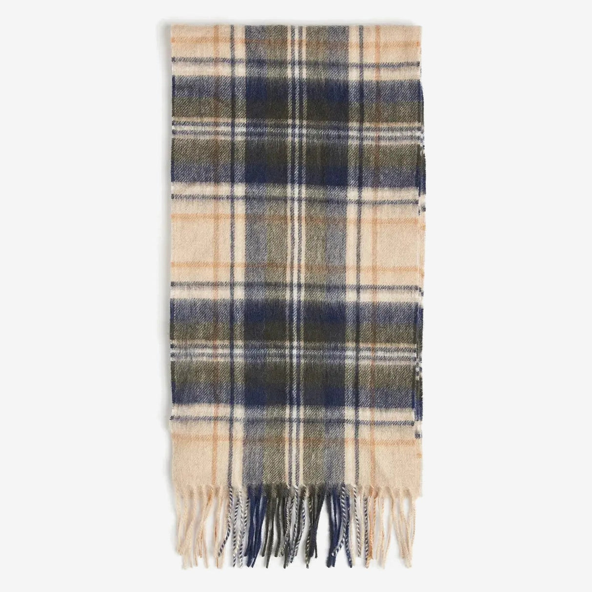 Barbour New Check Tartan Halstørklæde - Unisex - Sand Beige Plaid