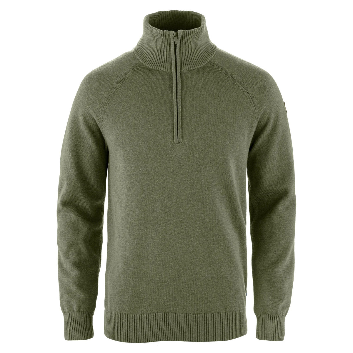 Fjällräven Övik Lite Half Zip M Strik - Herre - Laurel Green
