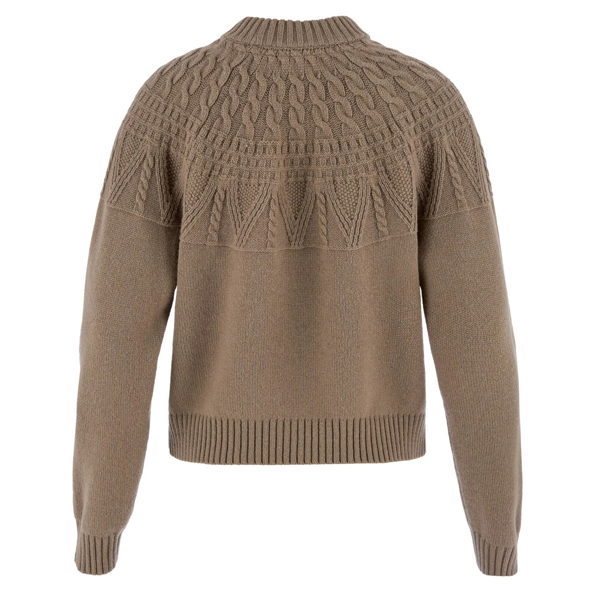 Fjällräven Övik Solid Jacquard Strik - Dame - Suede Brown