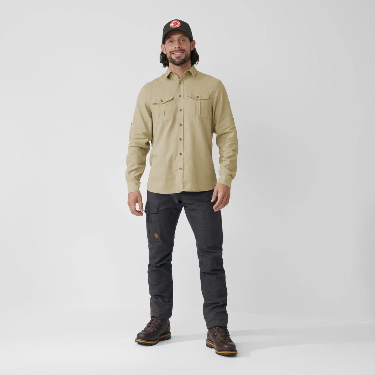 Fjällräven Övik Travel Shirt LS M - Herreskjorte - Dark Navy