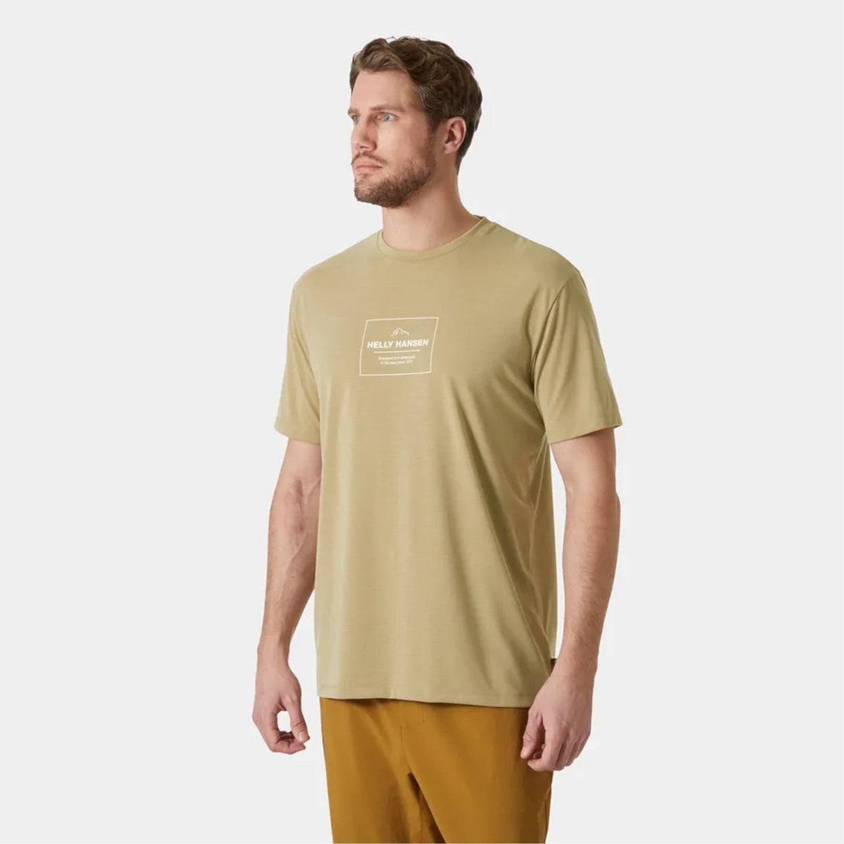 Helly Hansen Skog Graphic T-Shirt - Herre - Pebble