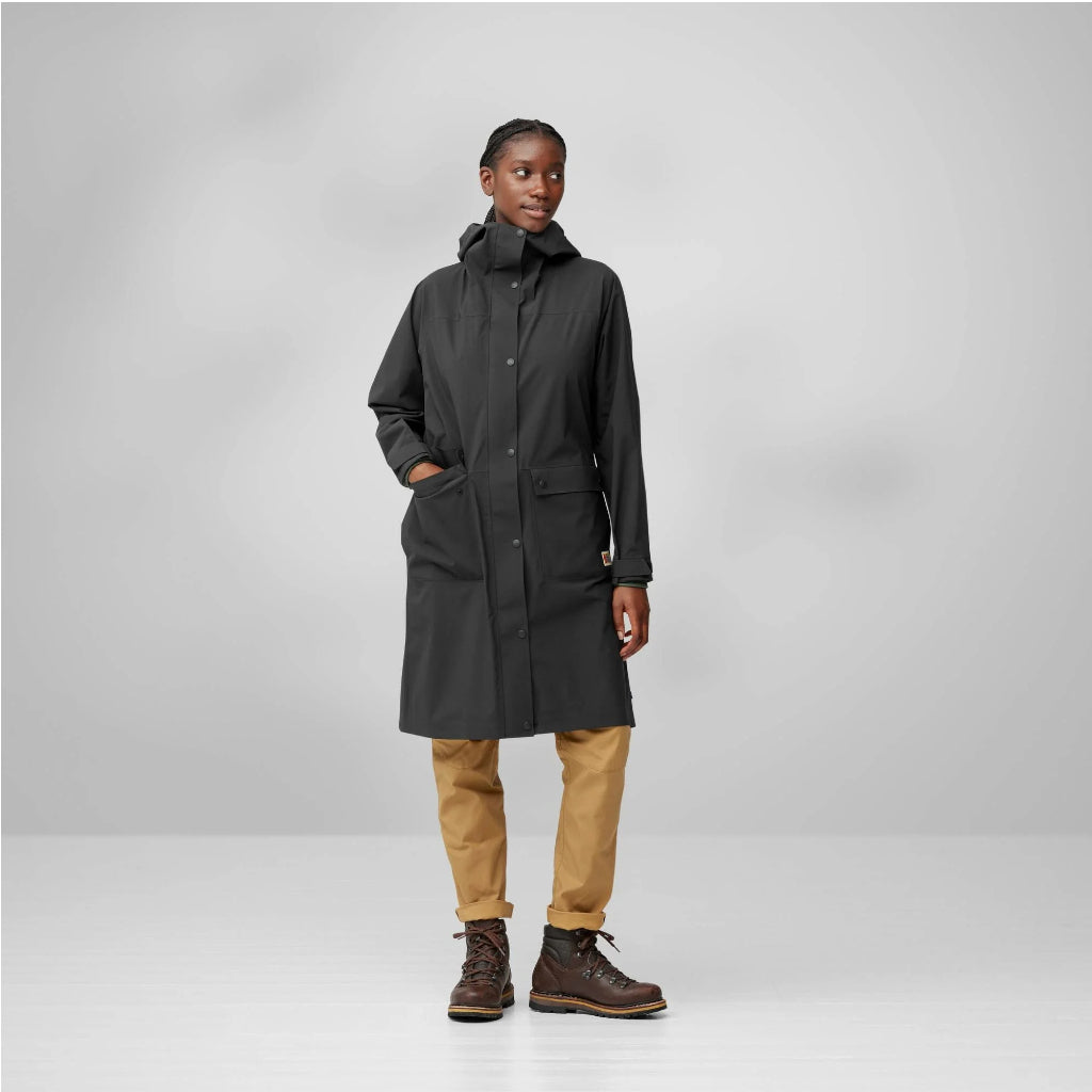 Fjällräven Vardag Rain Parka - Dame - Sort