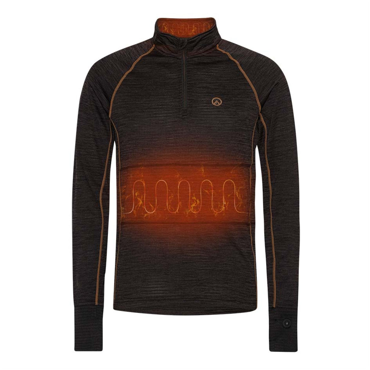 HappyHot Yukon ½-zip Varmeundertrøje - Herre - Sort