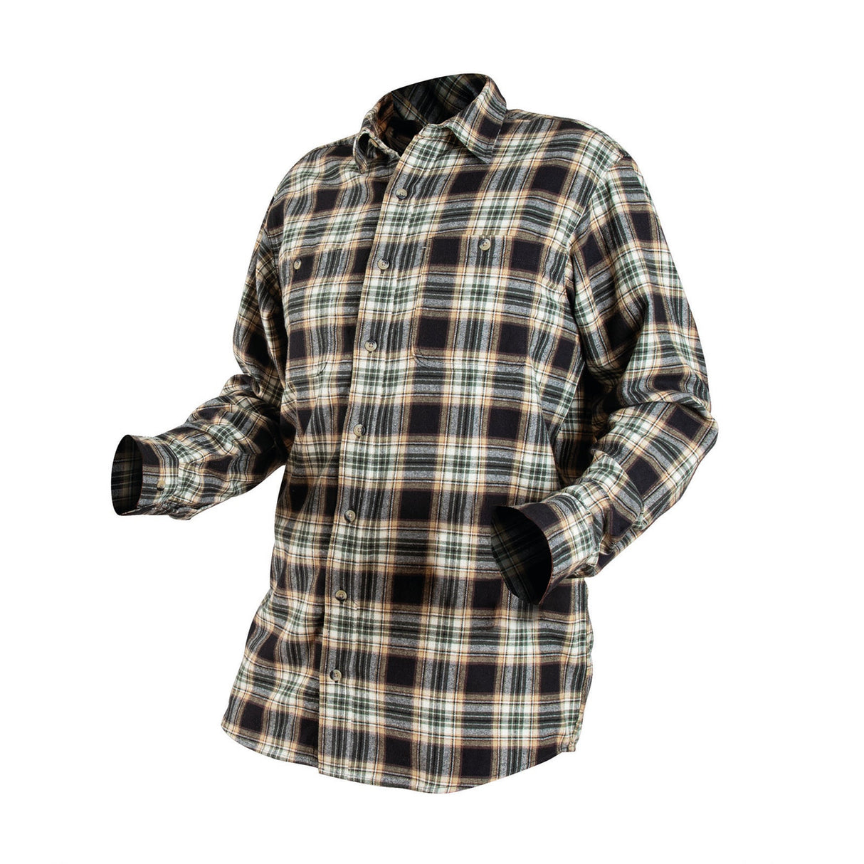 Nordhunt Arizona Flannel Skjorte - Herre - Black/Olive Check