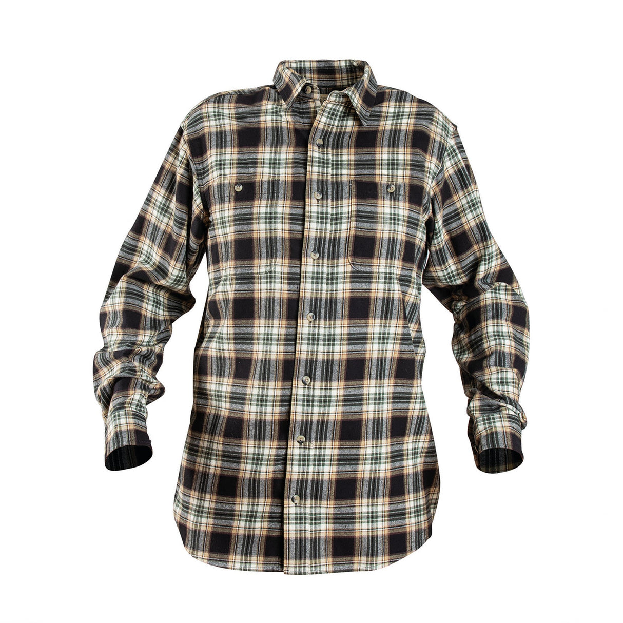 Nordhunt Arizona Flannel Skjorte - Herre - Black/Olive Check