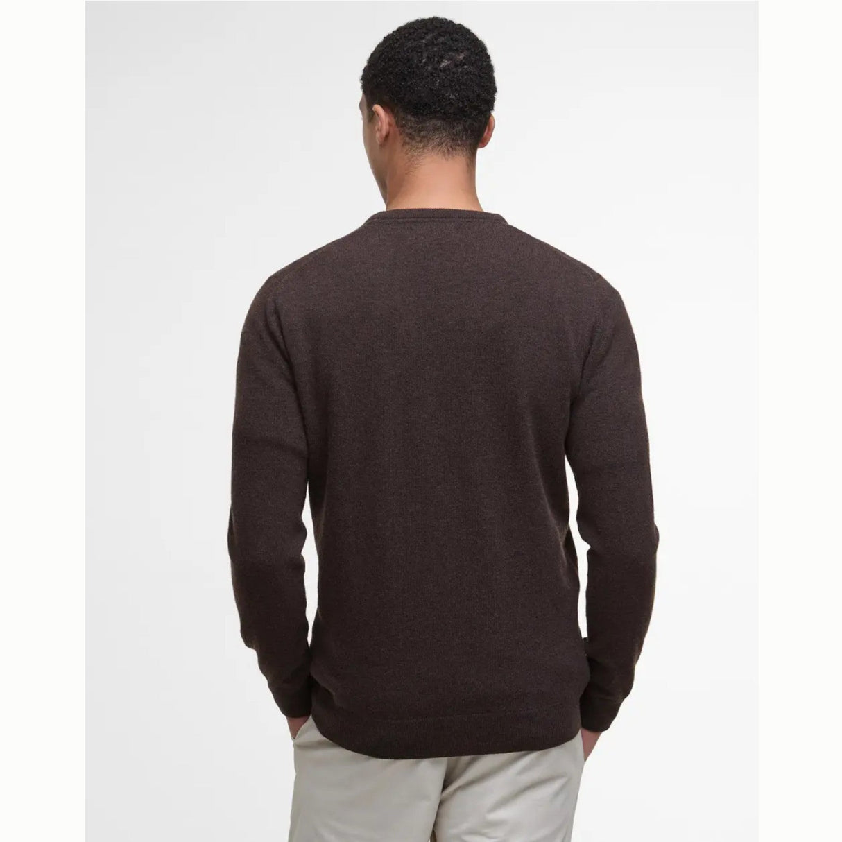 Barbour Essential Lambswool Crew - Herre - Dark Oak