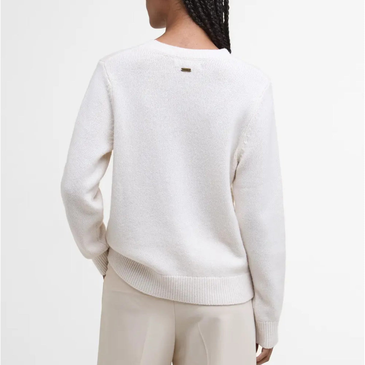 Barbour Woodhouse Strik - Dame - Ecru