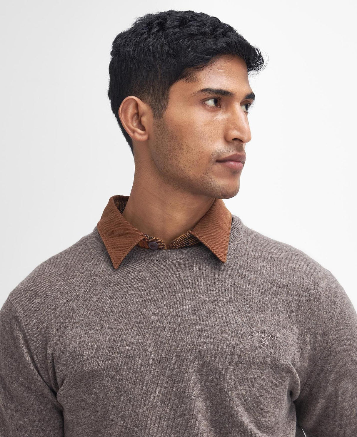 Barbour Essential Crew Strik - Herre - Dark Stone