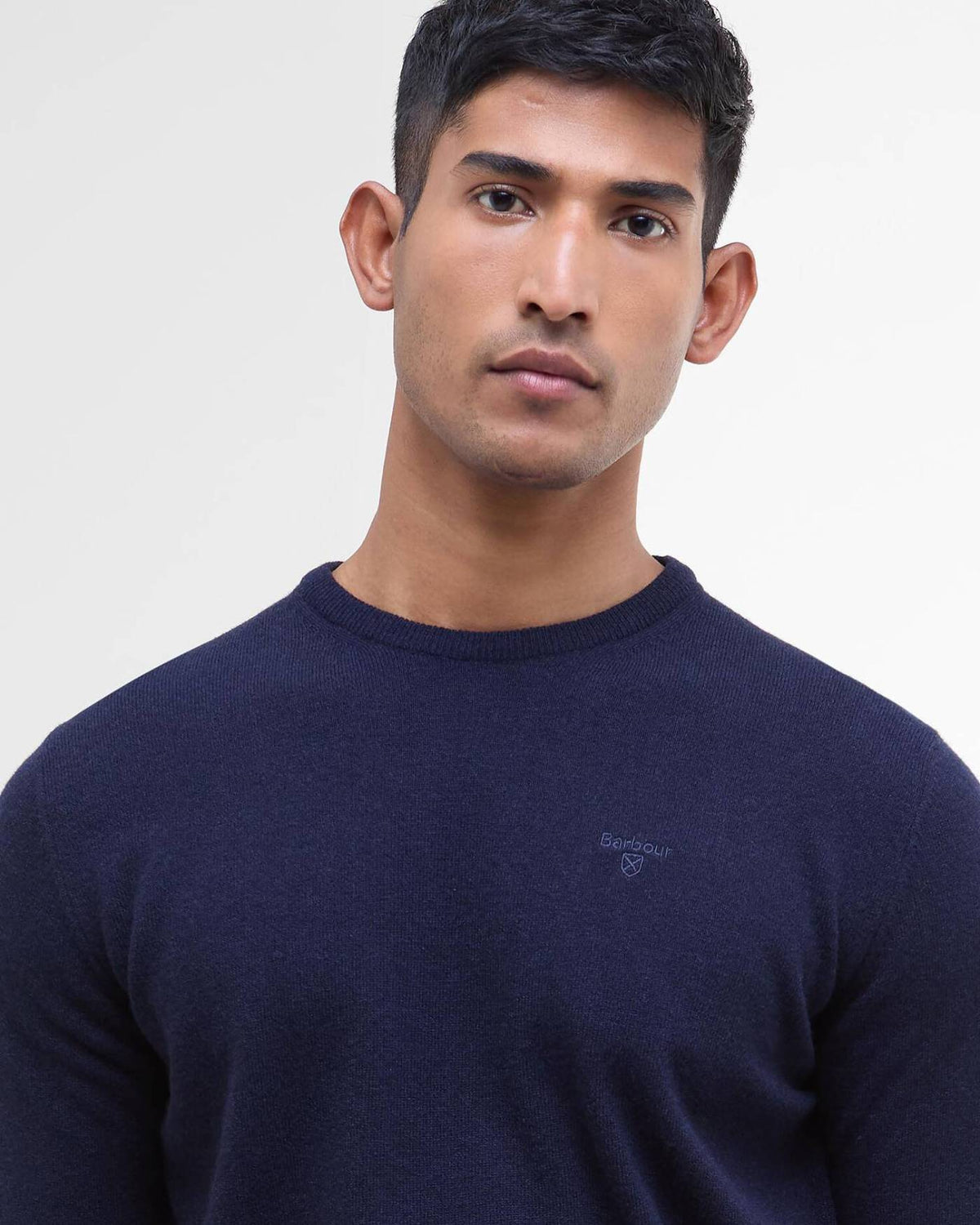 Barbour Essential Lambswool Crew - Herre - Navy