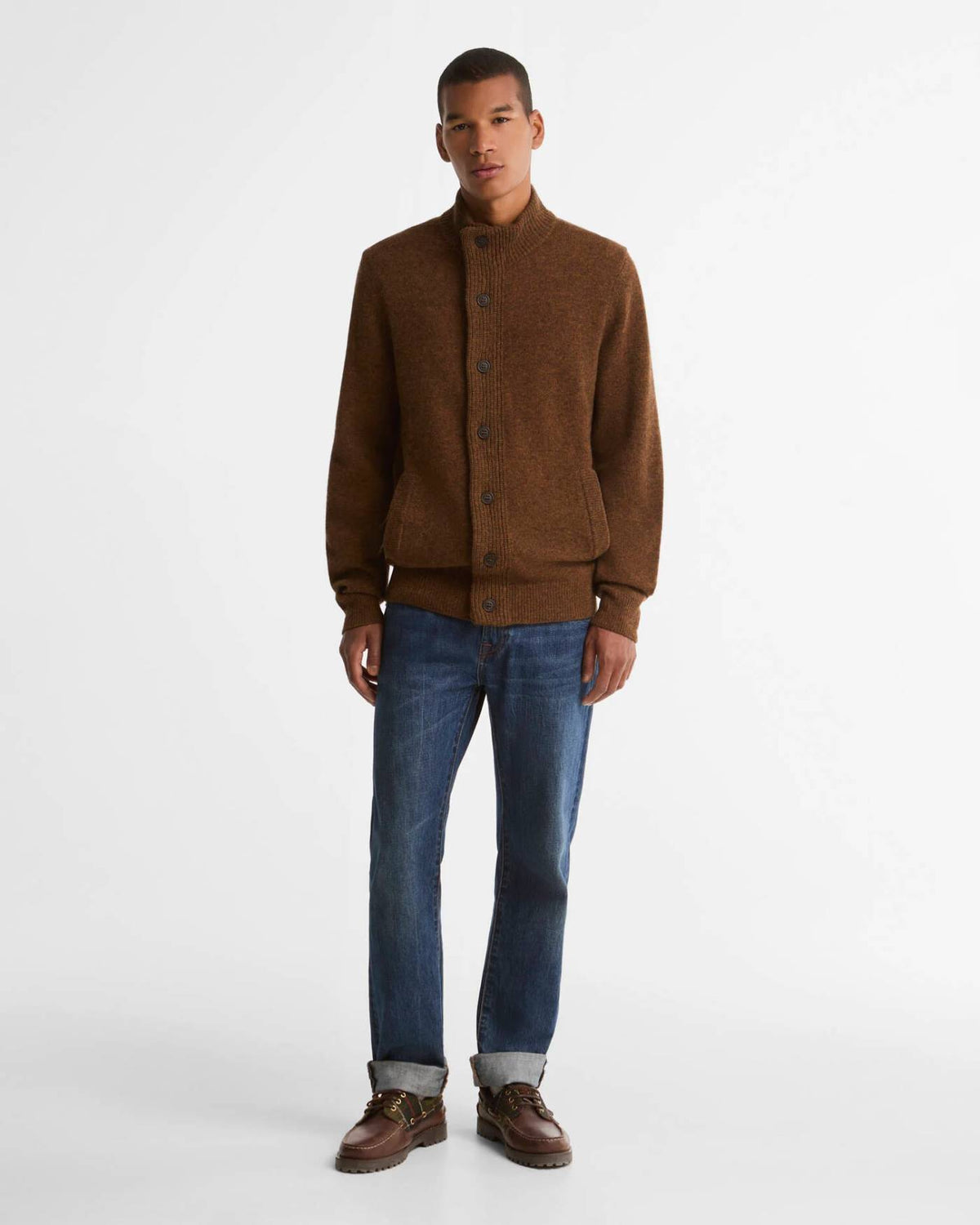 Barbour Essential Patch Zip Thru Strik - Herre - Bracken