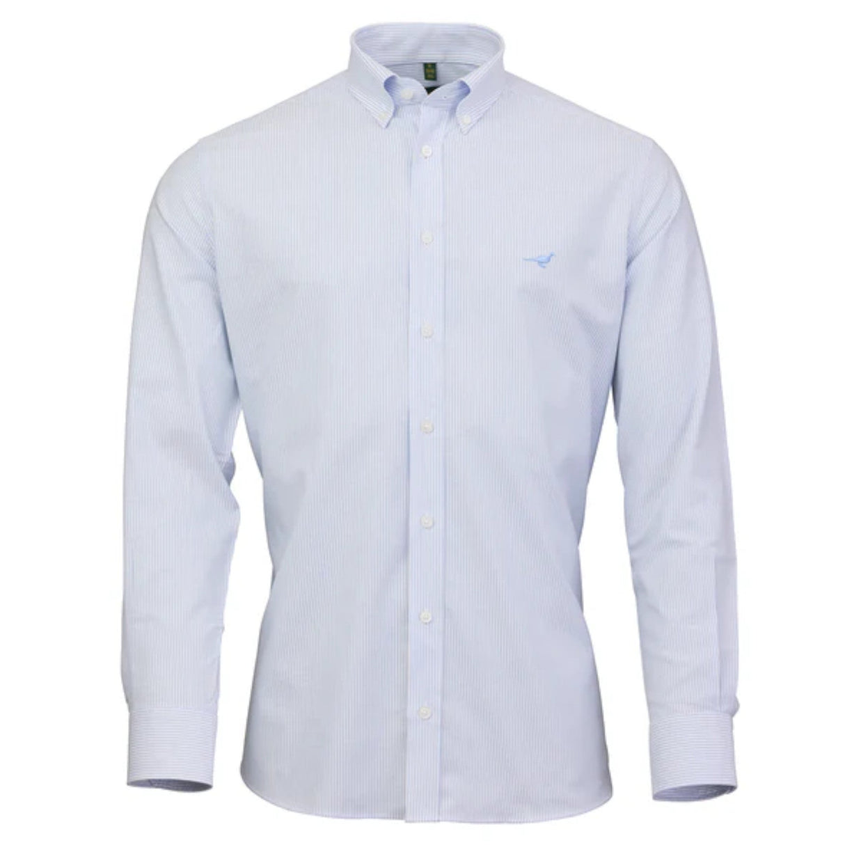 Laksen Pin Oxford Stretch Skjorte - Herre - Light Blue Stripes