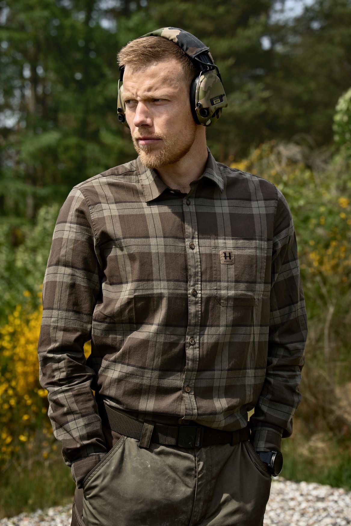Härkila Fjell L/S Skjorte - Herre - Green Check