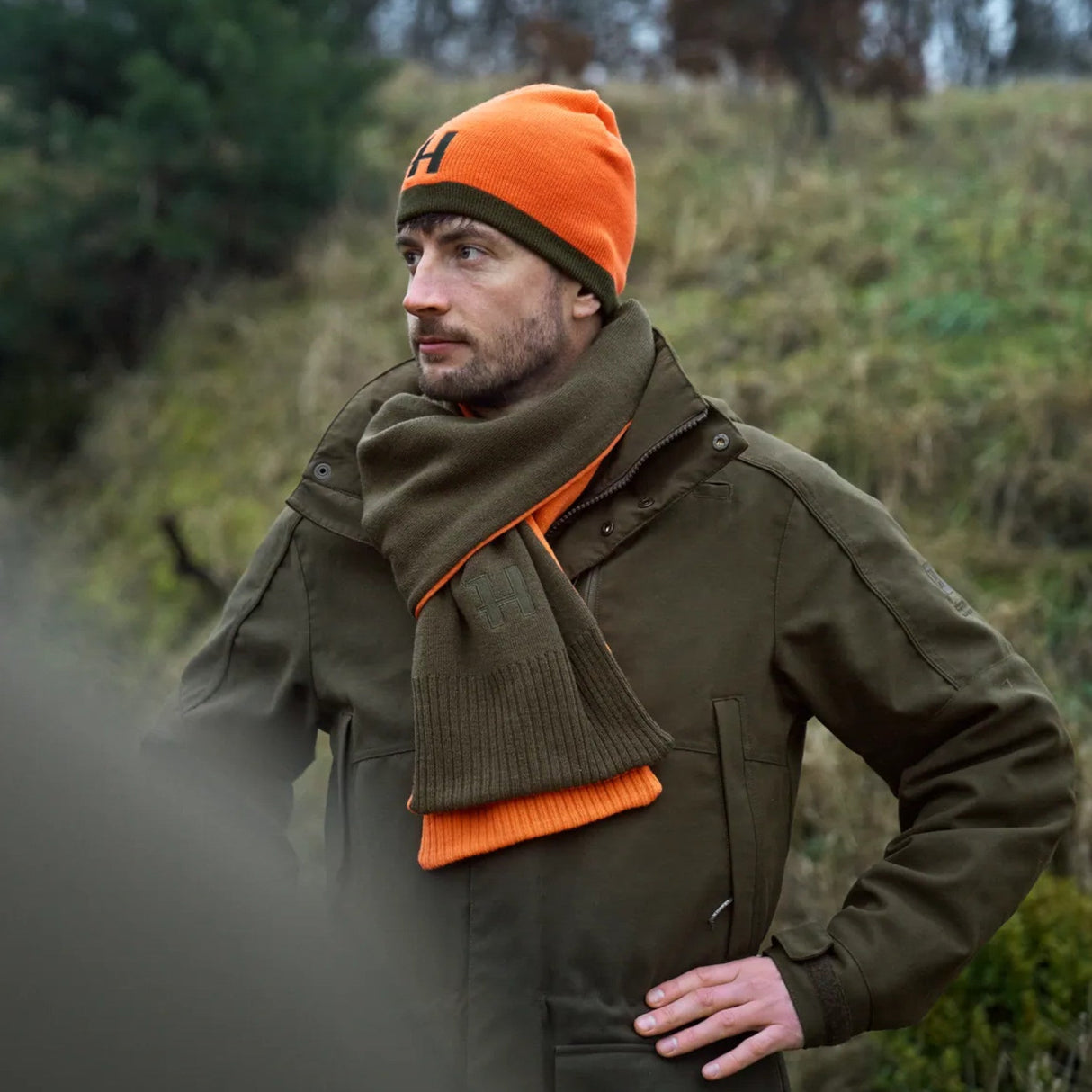 Härkila Reversible Hue - Unisex - Willow Green/Orange