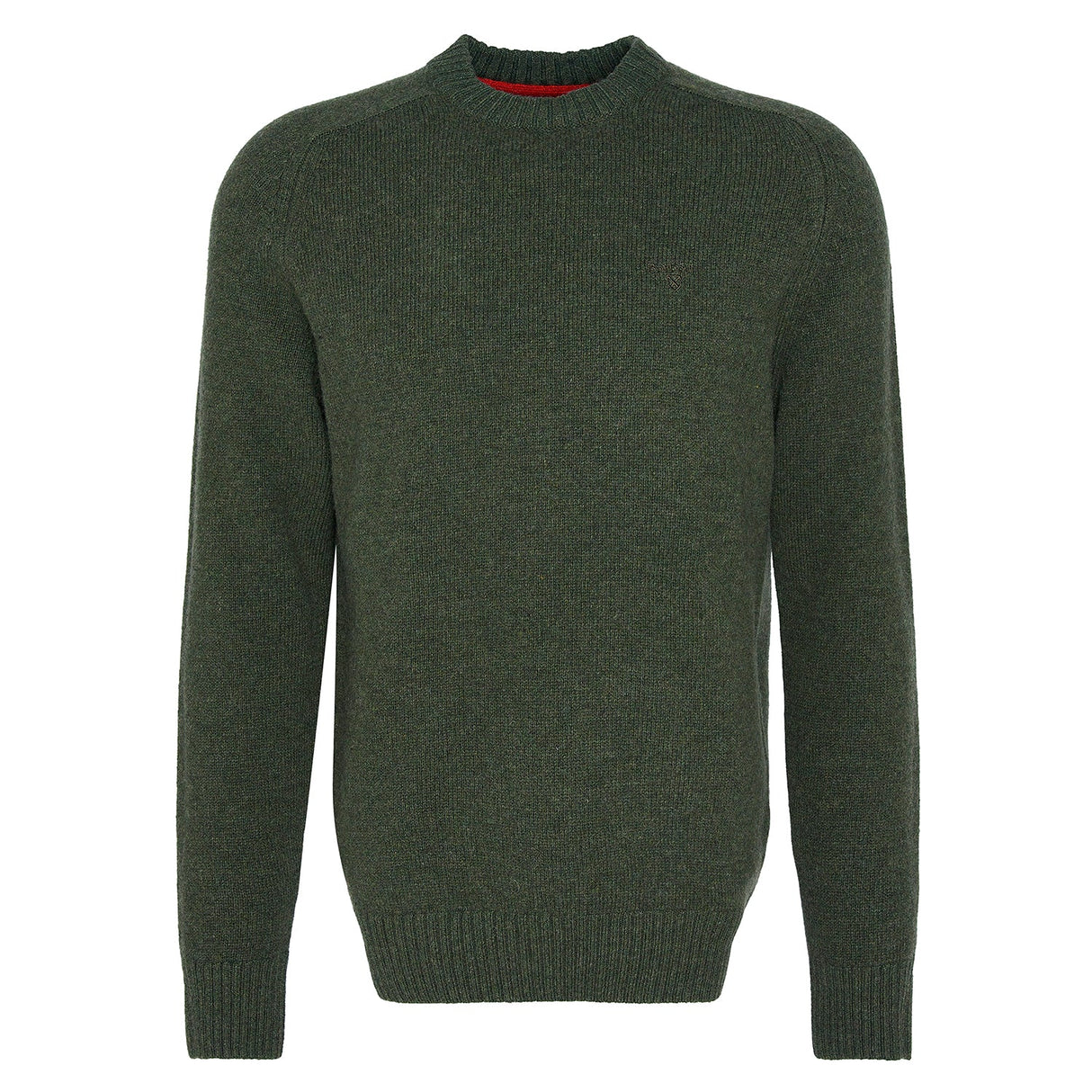 Barbour Grangetown Merino Crew Neck Sweater - Mid Olive - Herre