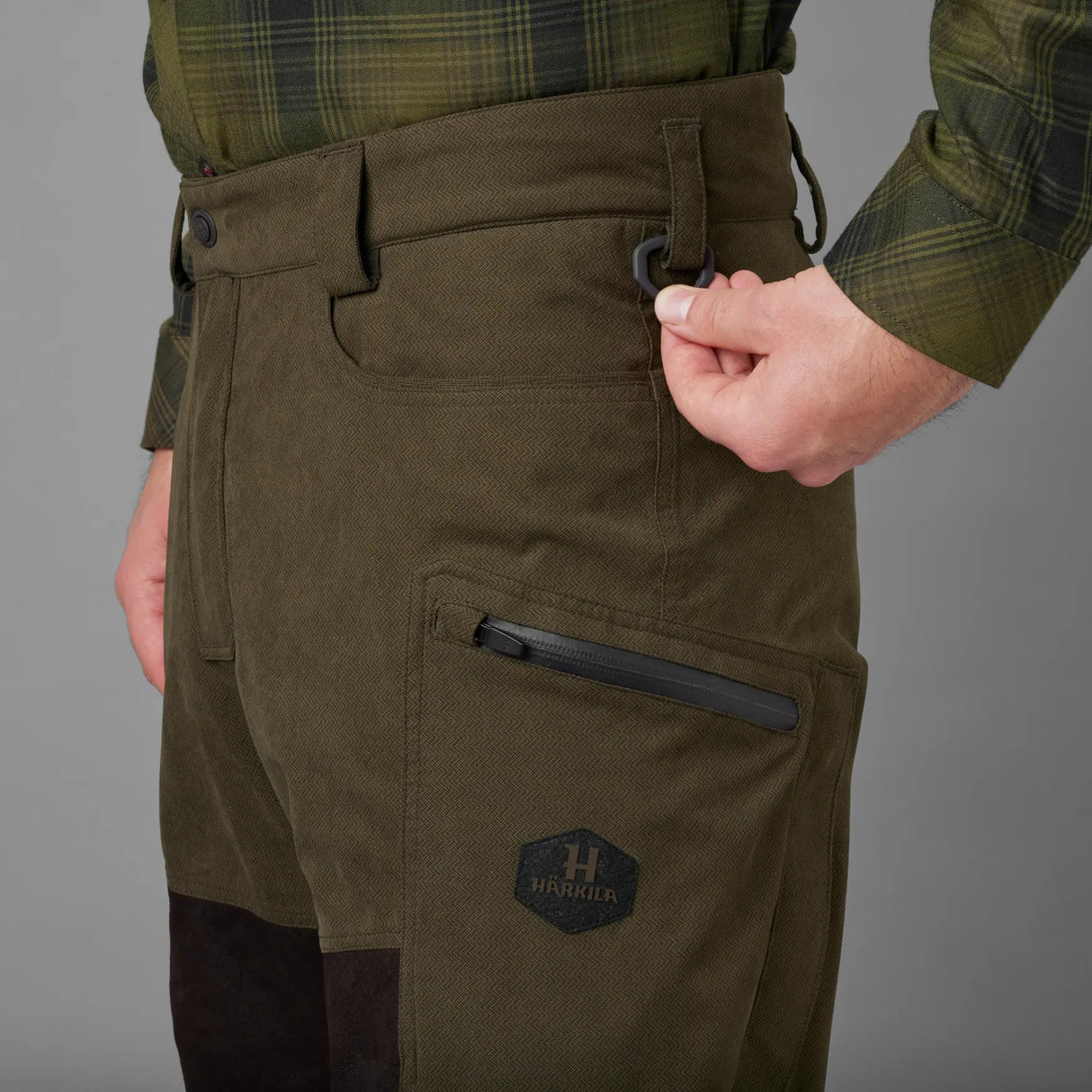 Härkila Driven Hunt HWS Læderbuks - Herre - Willow Green/Shadow Brown