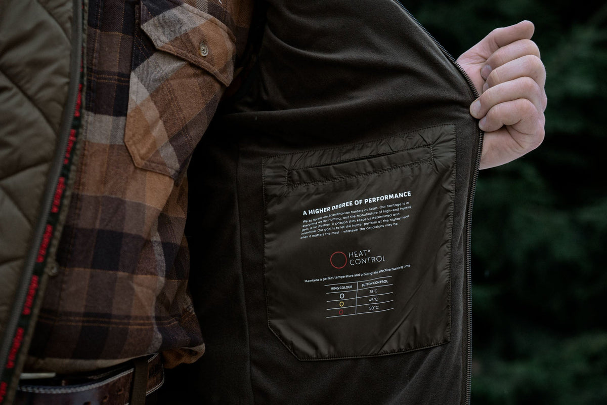 Härkila Heat Insulated Vest - Herre - Willow Green/Shadow Brown