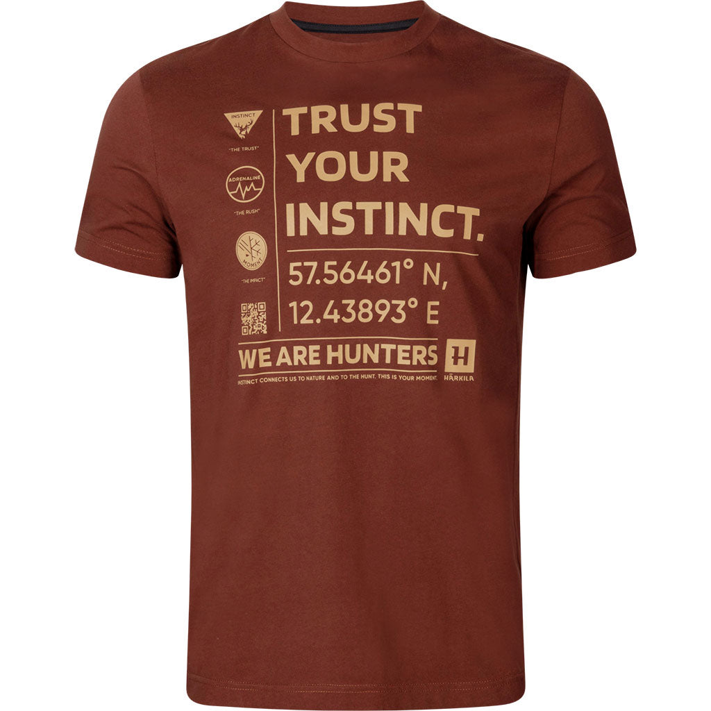 Härkila Instinct S/S T-Shirt - Herre - Burgundy