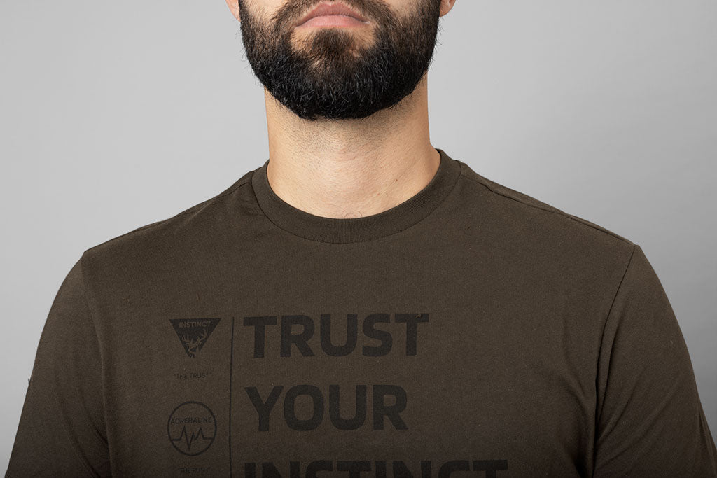 Härkila Instinct S/S T-Shirt - Herre - Shadow Brown