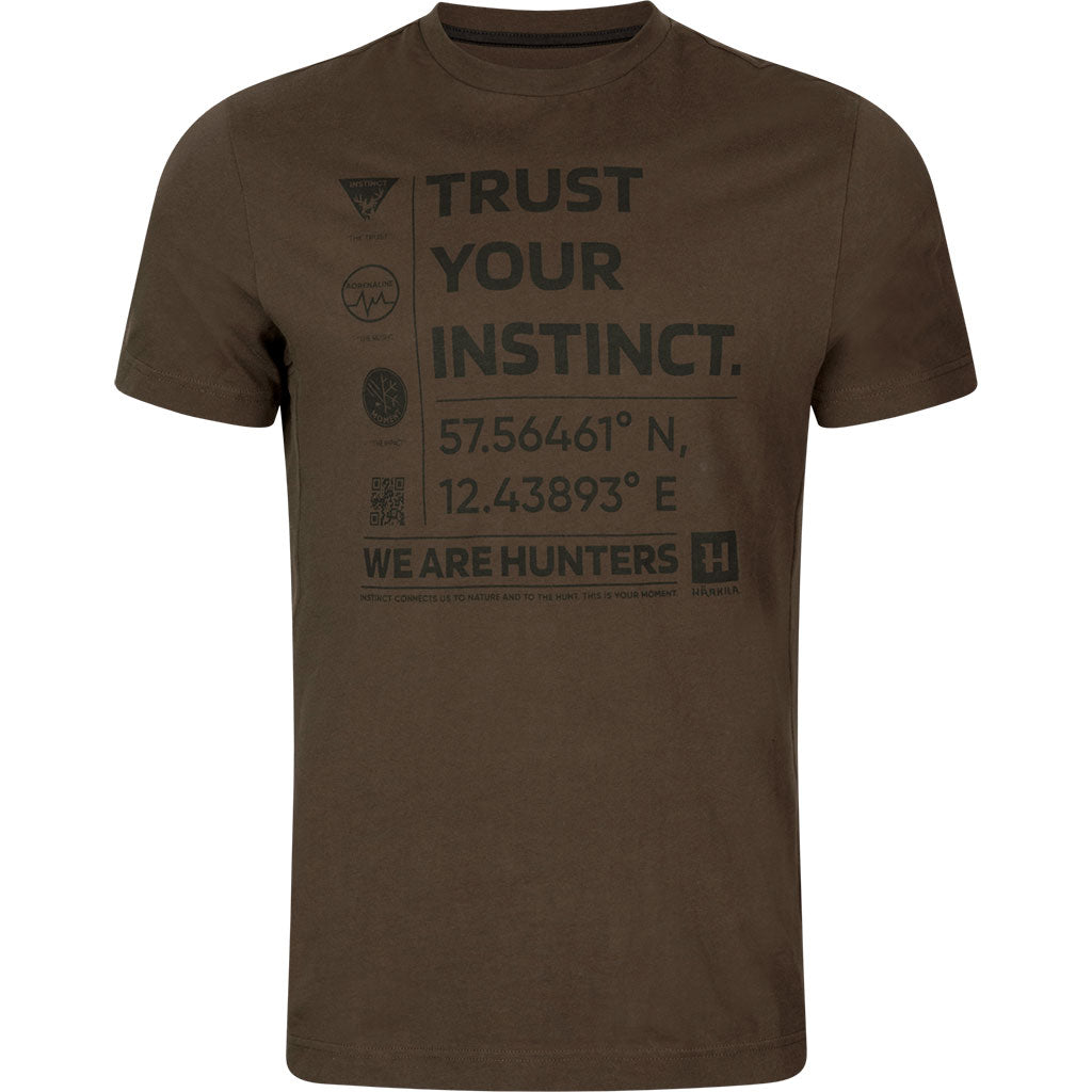 Härkila Instinct S/S T-Shirt - Herre - Shadow Brown