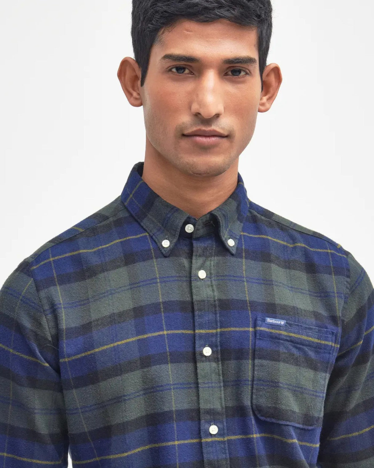 Barbour Kyeloch Tailored Fit - Herreskjorte - Olive Night