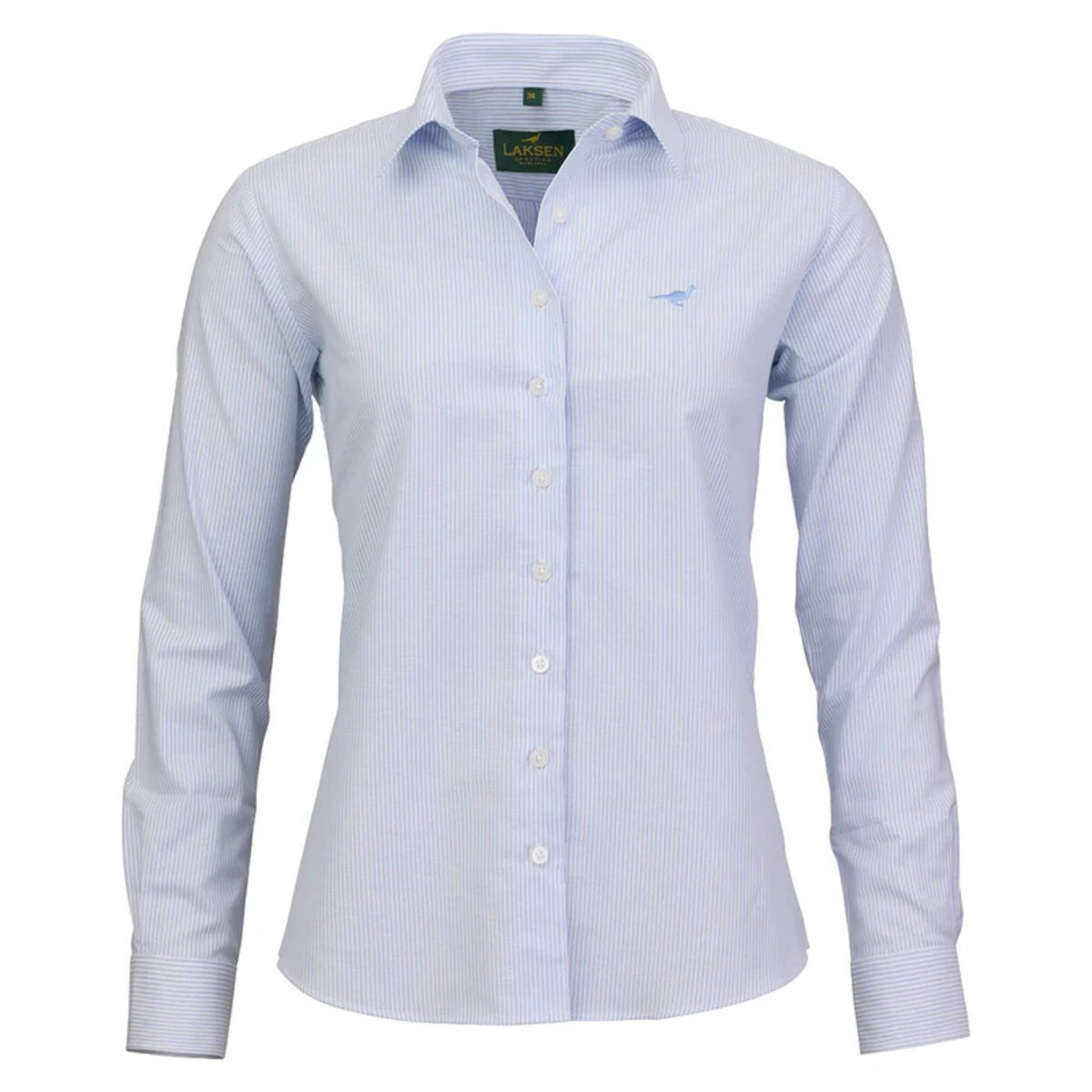 Laksen Lady Pin Oxford Stretch Skjorte - Dame - Light Blue