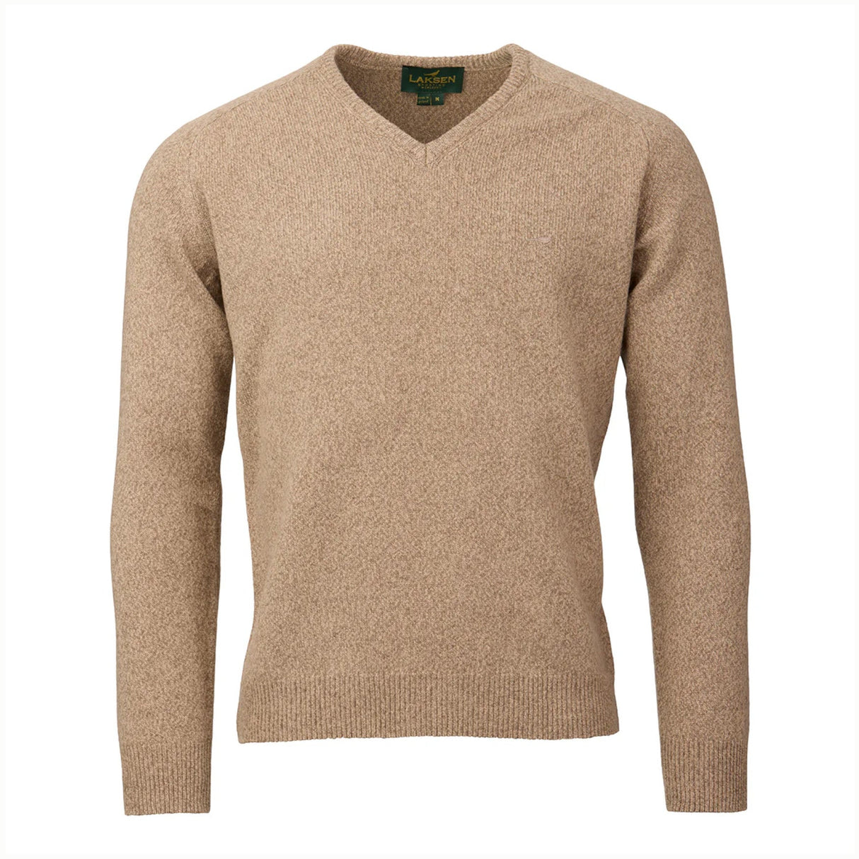 Laksen Trent V-Neck Strik - Herre - Camel