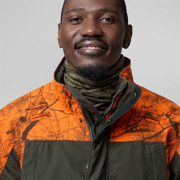 Fjällräven Lappland Neck Gaiter - Halsedisse - Green Camo-Orange Multi Camo - One size