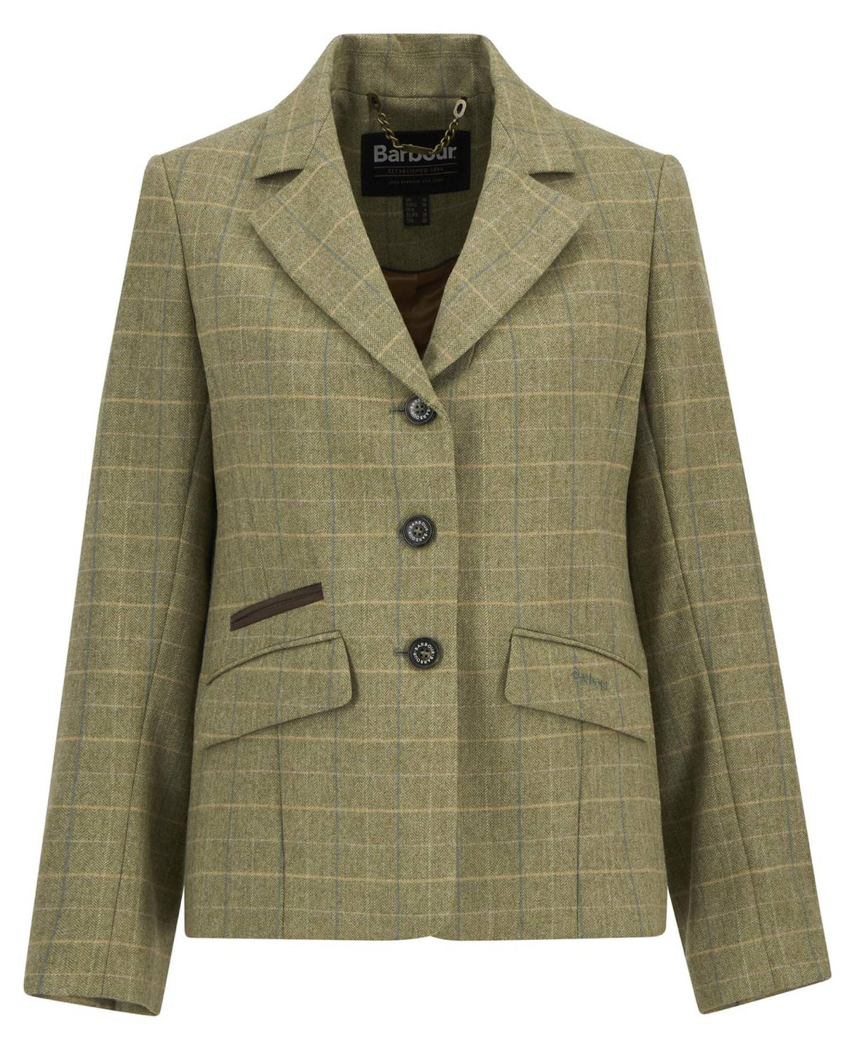 Barbour Lupin Tailored Blazer - Dame - Light Olive Check