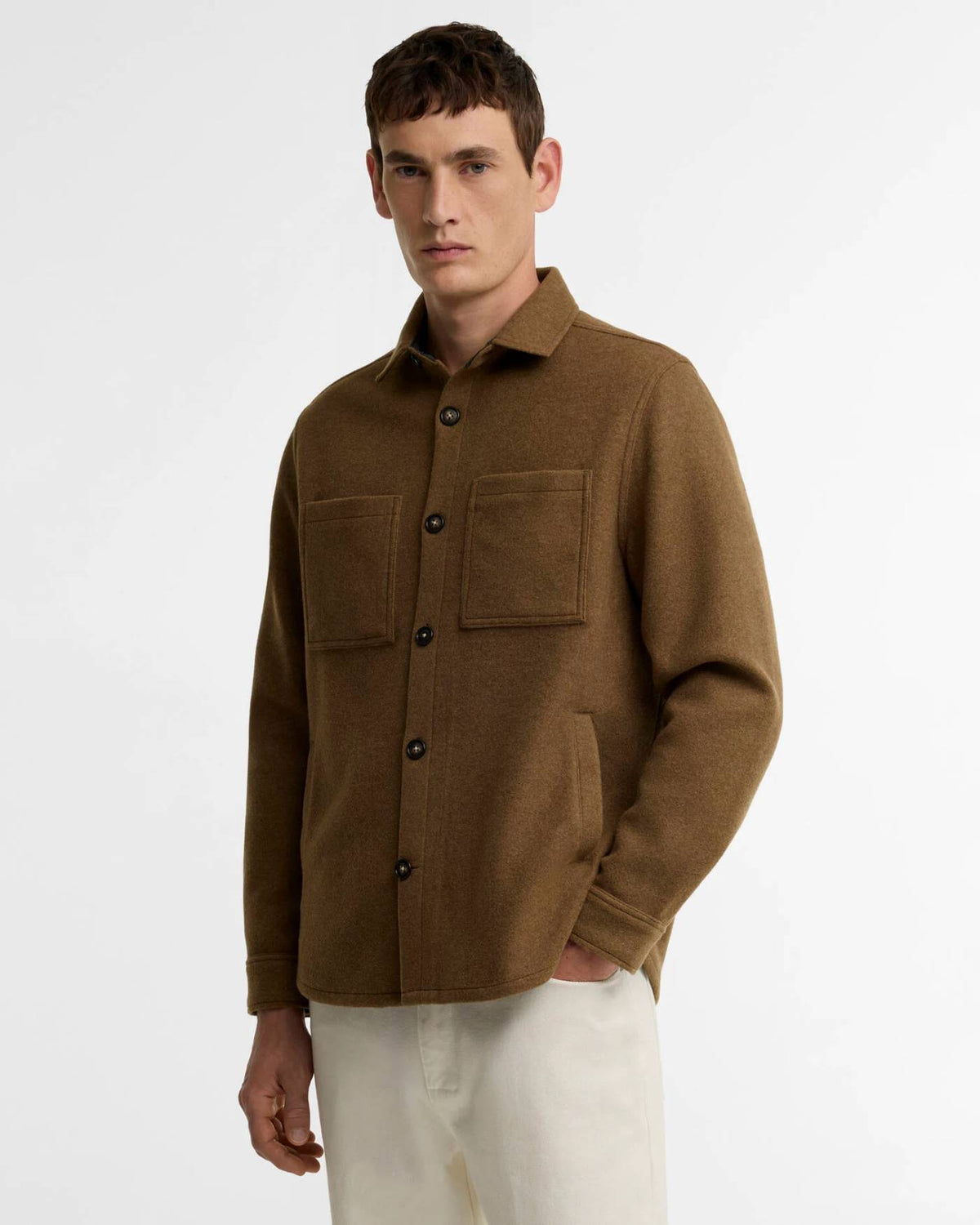 Barbour Marltown Tailored Overshirt - Herre - Sandstone