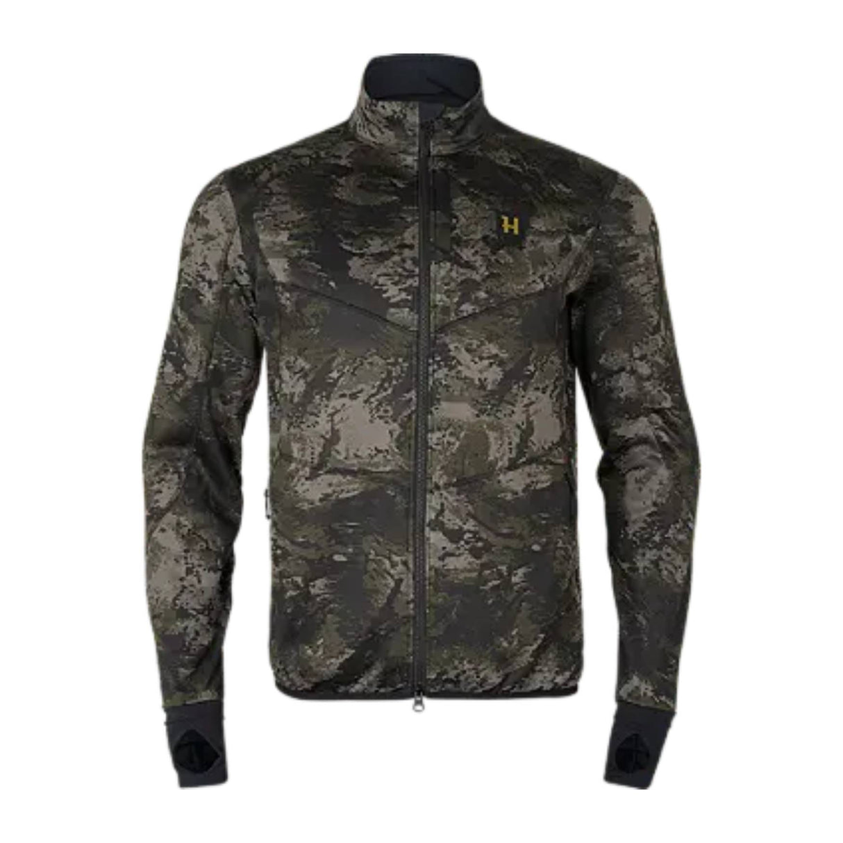 Härkila NOCTYX Camo Full Zip Fleece - Herre - Axis MSP Black