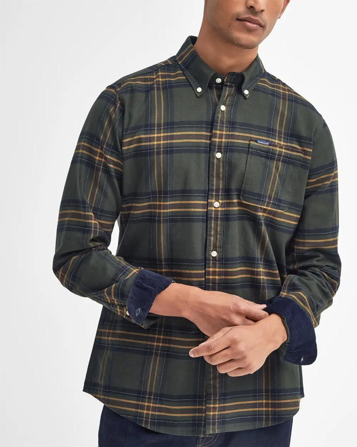 Barbour Portdown Tailored Checked Shirt - Herre - Olive