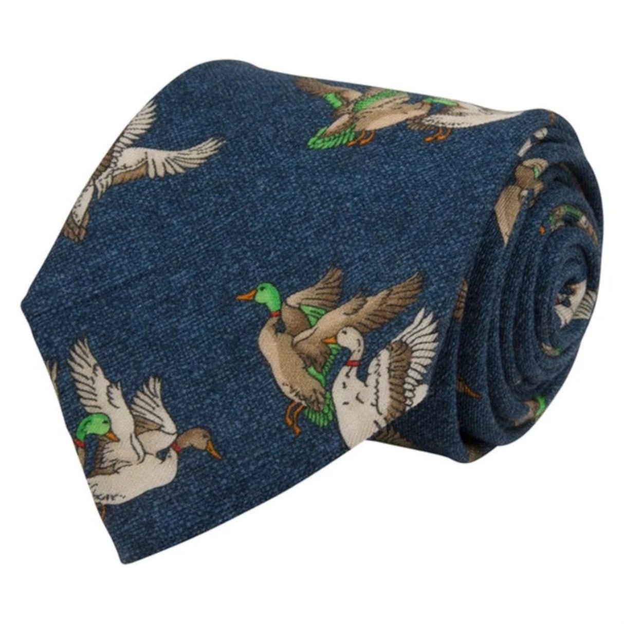 Portia Uldslips - Herre - Blå m. Ænder