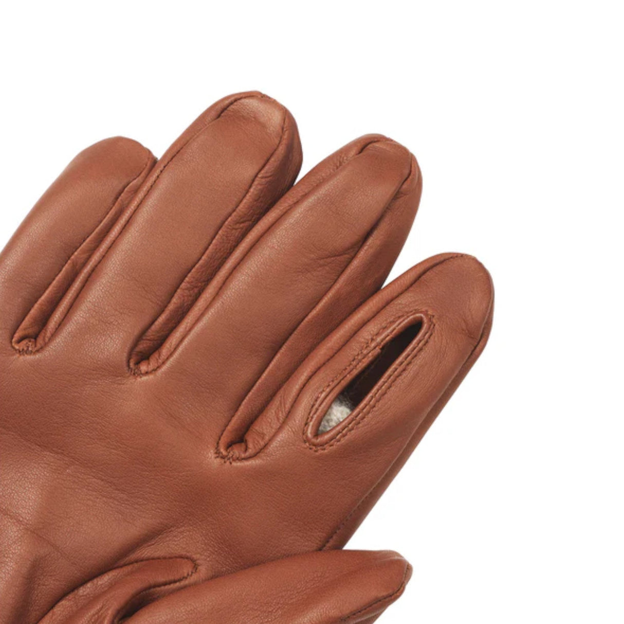 Laksen Sutton Lambskin & Cashmere Skydehandsker - Cognac