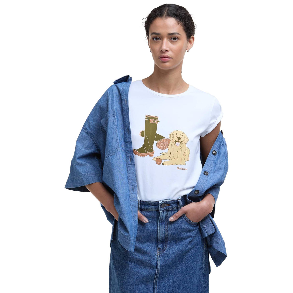 Barbour Rowen T-shirt - Dame - Hvid