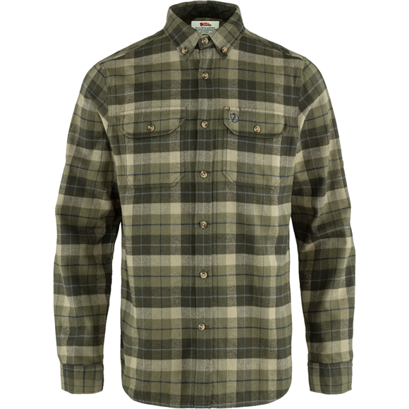 Fjällräven Singi Heavy Flannel Skjorte - Herre - Green/Deep Forest