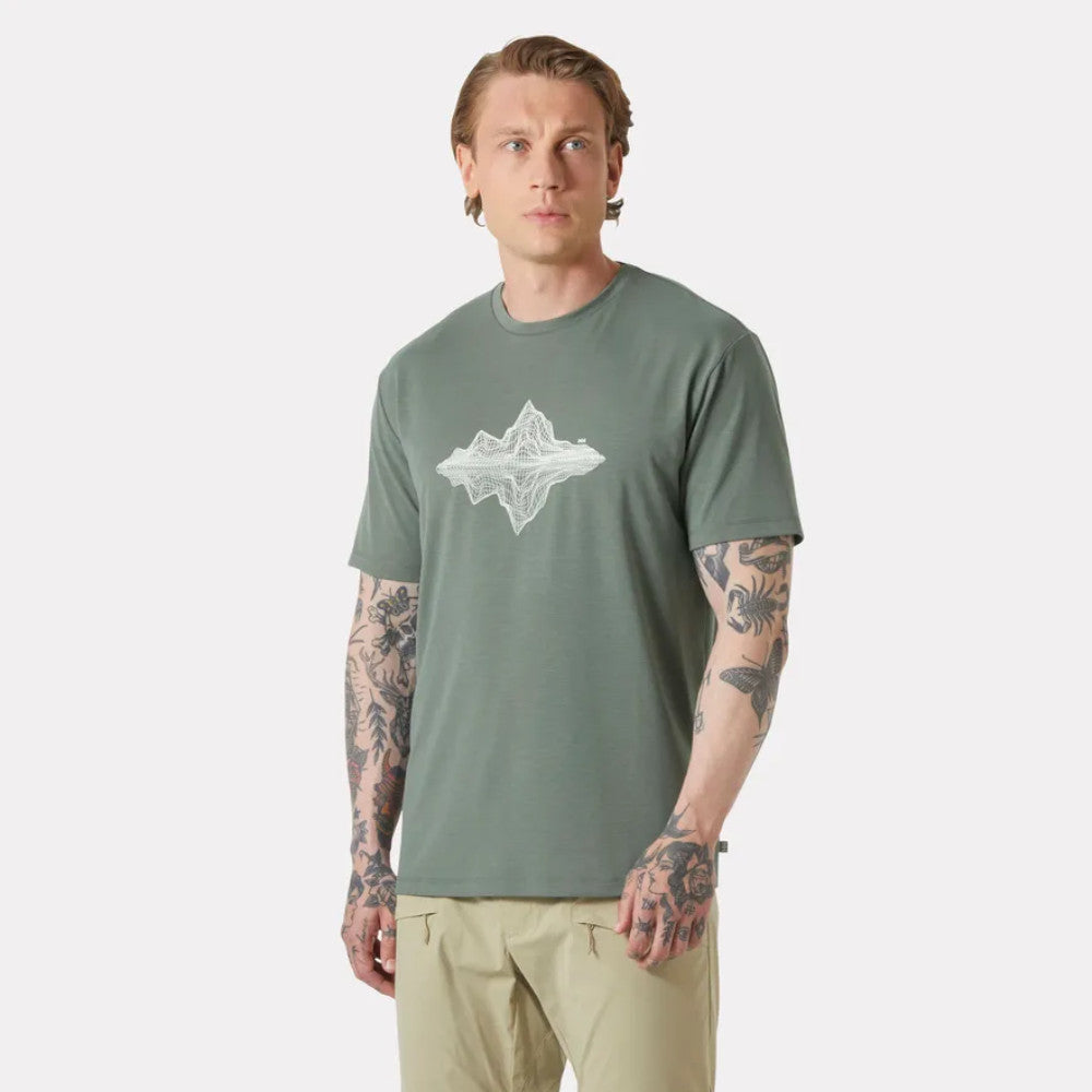 Helly Hansen Skog Graphic T-Shirt - Herre - Grey Cactus