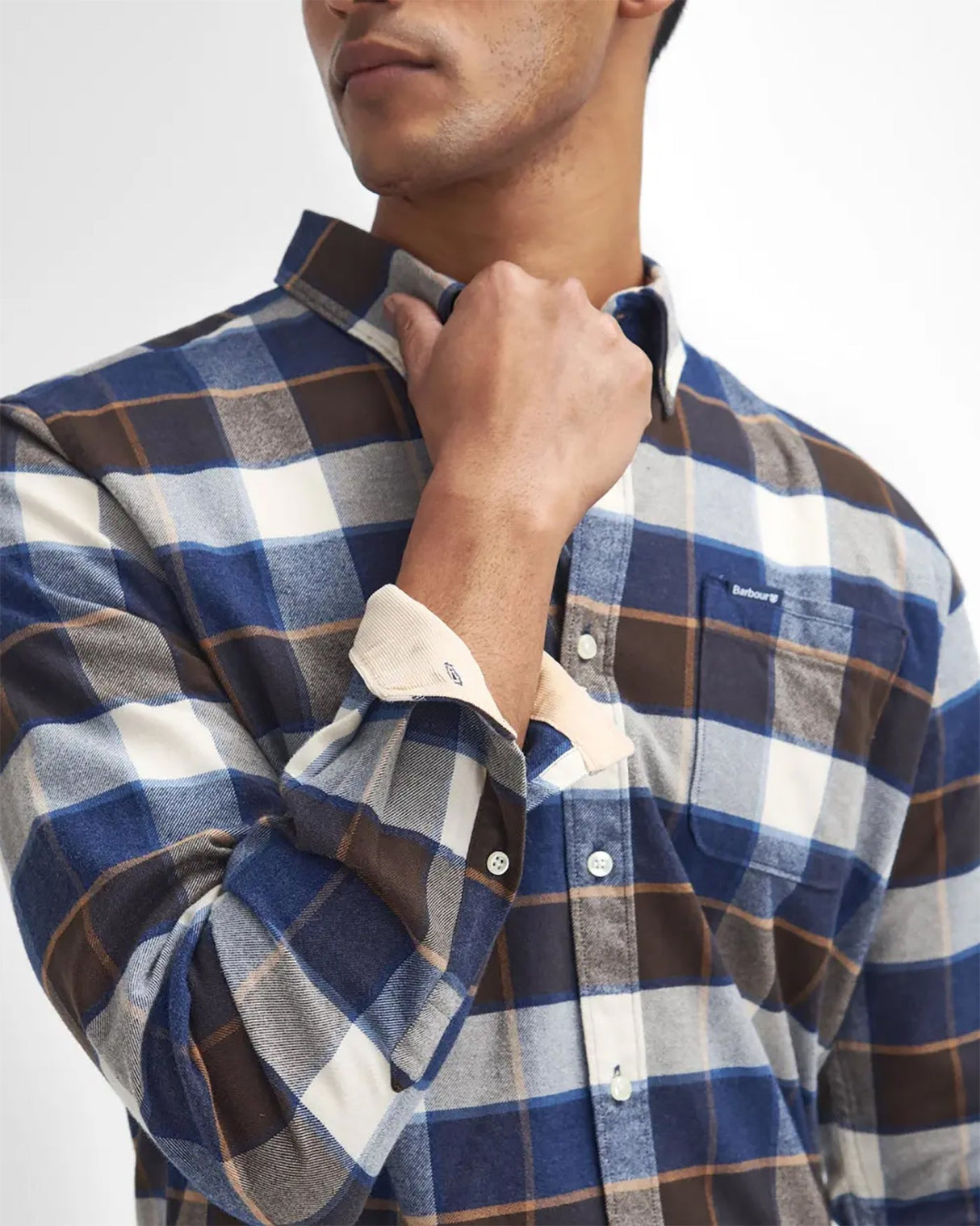 Barbour Valley Tailored Shirt - Herreskjorte - Ecru