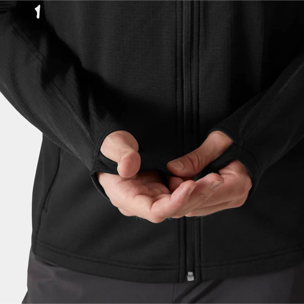 Helly Hansen Versatile Hooded Fleece Jakke - Herre - Sort