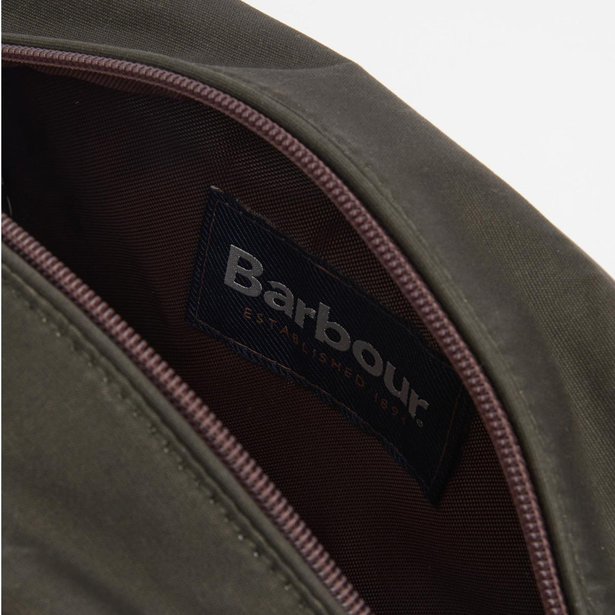 Barbour Waxed Washbag Toilettaske - Olive/Beacon