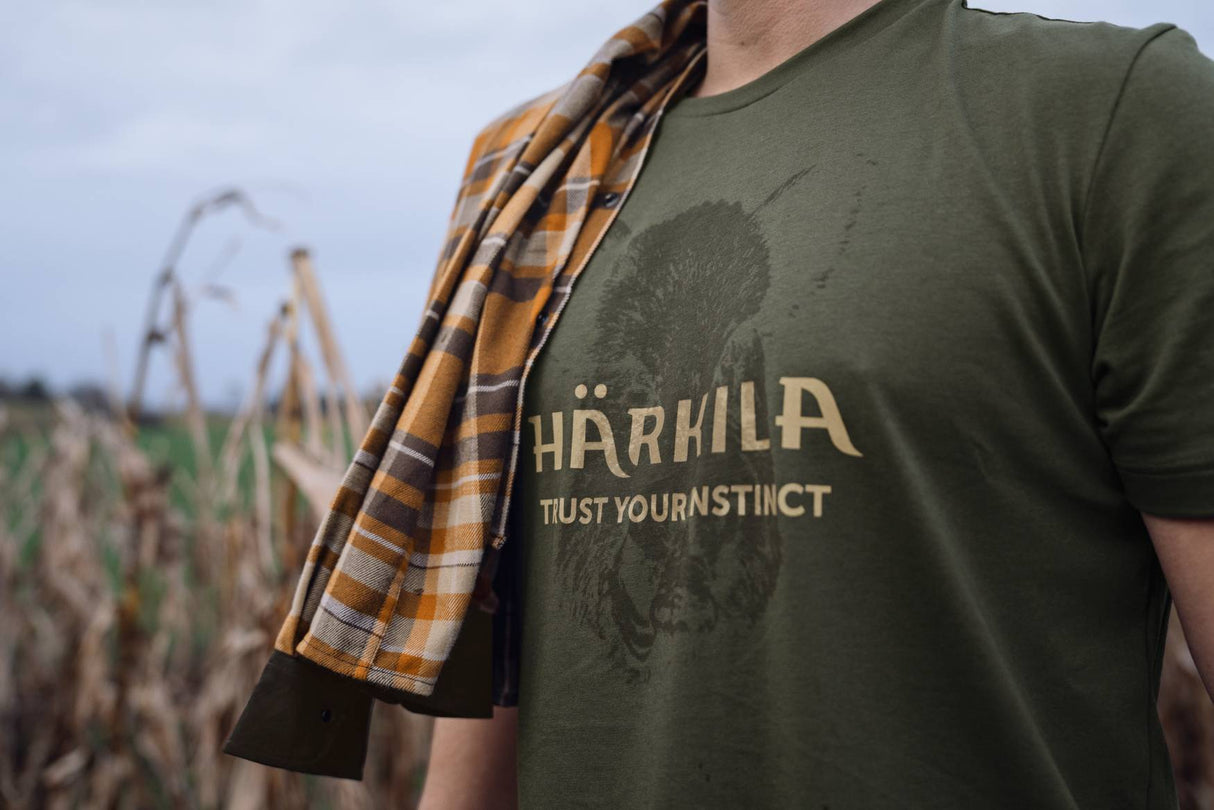 Härkila Wildboar Logo S/S T-Shirt Herre - Forest Night
